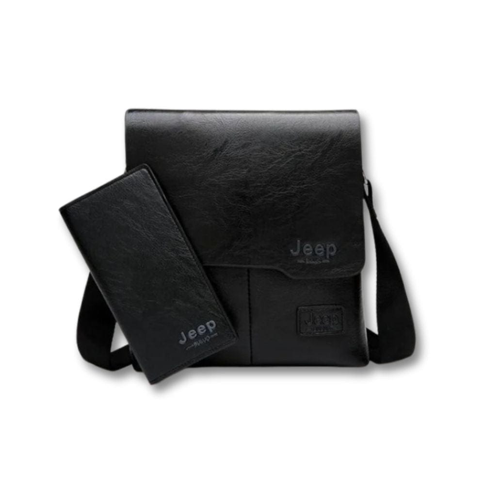 Petite Sacoche en Cuir pour Homme | Tyven Black / Cuir
