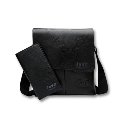 Petite Sacoche en Cuir pour Homme | Tyven Black / Cuir
