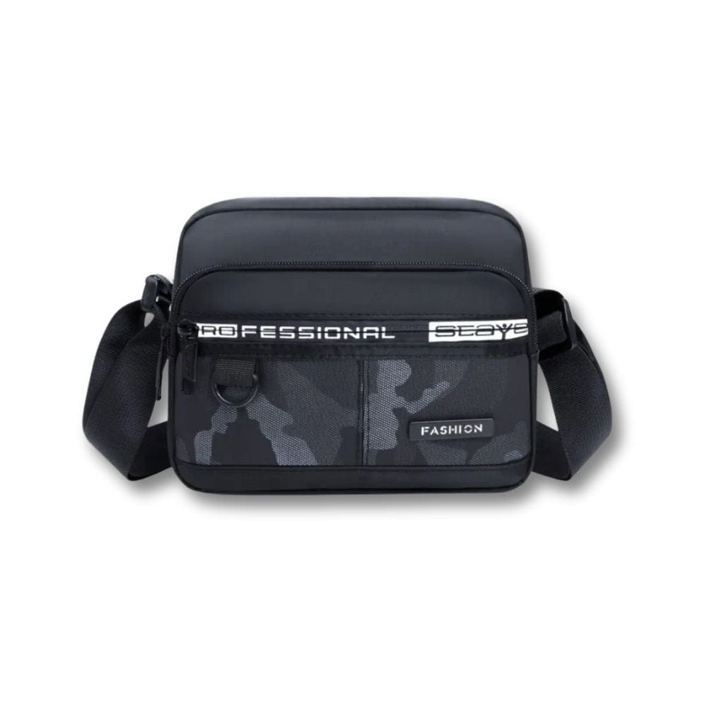Petite Sacoche garçon Militaire | Irven Black Horizontal / Nylon