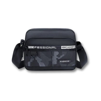 Petite Sacoche garçon Militaire | Irven Black Horizontal / Nylon