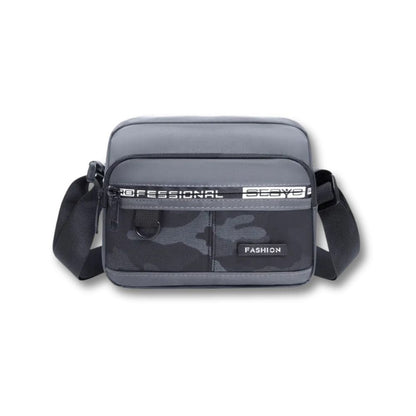 Petite Sacoche garçon Militaire | Irven Grey Horizontal / Nylon