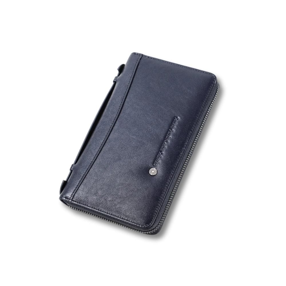 Pochette Pour Homme en Cuir | Lino Bleu