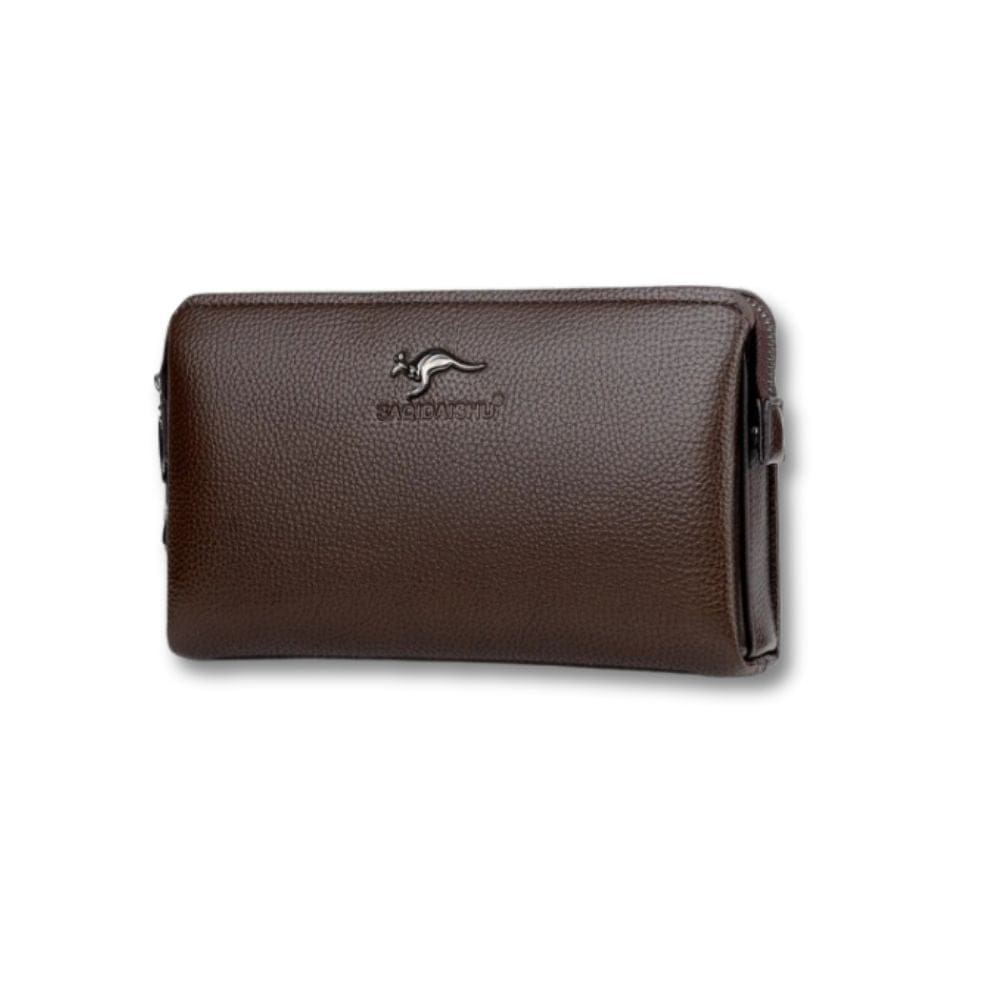 Pochette Sacoche | Vasco Marron / cuir