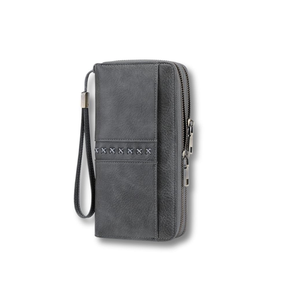 Pochette Téléphone Cuir Femme | Nolia Gris