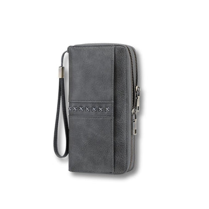 Pochette Téléphone Cuir Femme | Nolia Gris