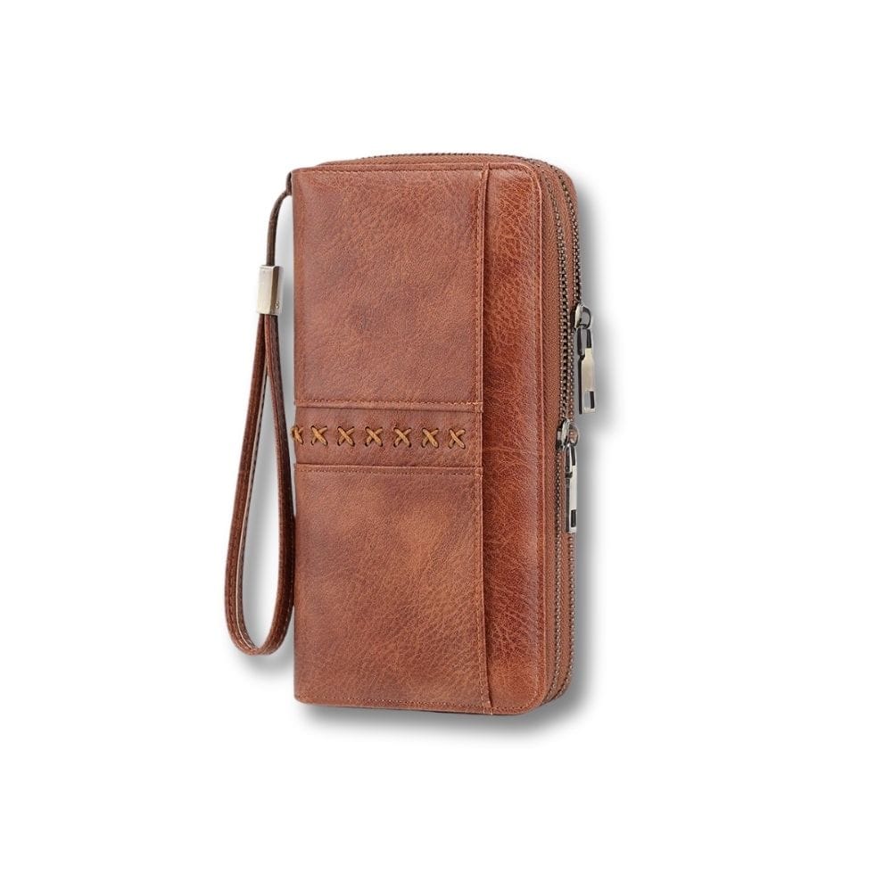Pochette Téléphone Cuir Femme | Nolia Marron