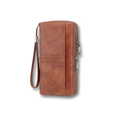 Pochette Téléphone Cuir Femme | Nolia Marron