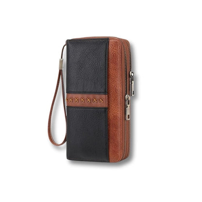 Pochette Téléphone Cuir Femme | Nolia Marron/Noir