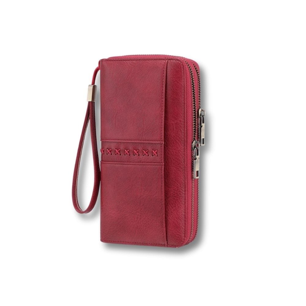 Pochette Téléphone Cuir Femme | Nolia Rouge