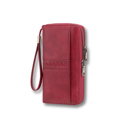 Pochette Téléphone Cuir Femme | Nolia Rouge