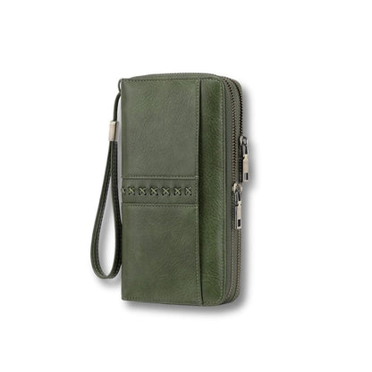 Pochette Téléphone Cuir Femme | Nolia Vert
