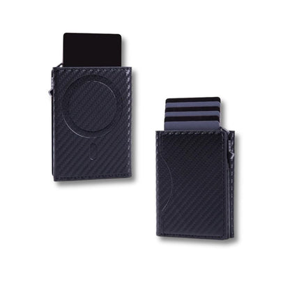 Porte Carte Magnétique iPhone | Kora Fibre Noir