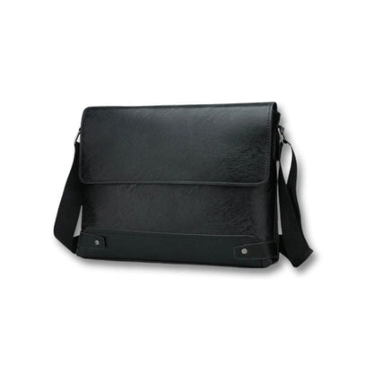 Porte Document Sacoche Homme | Solis Noir / Cuir