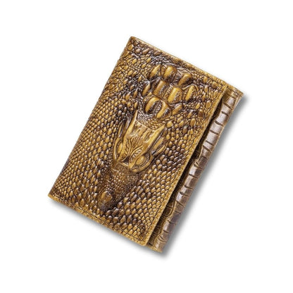 Porte Feuille Crocodile |  Riven Jaune