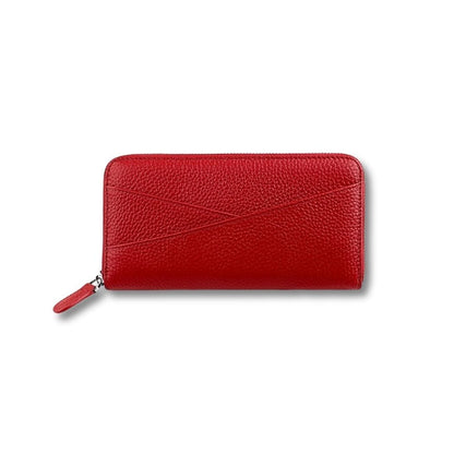 Porte Feuille Cuir Zippé | Nolia Rouge