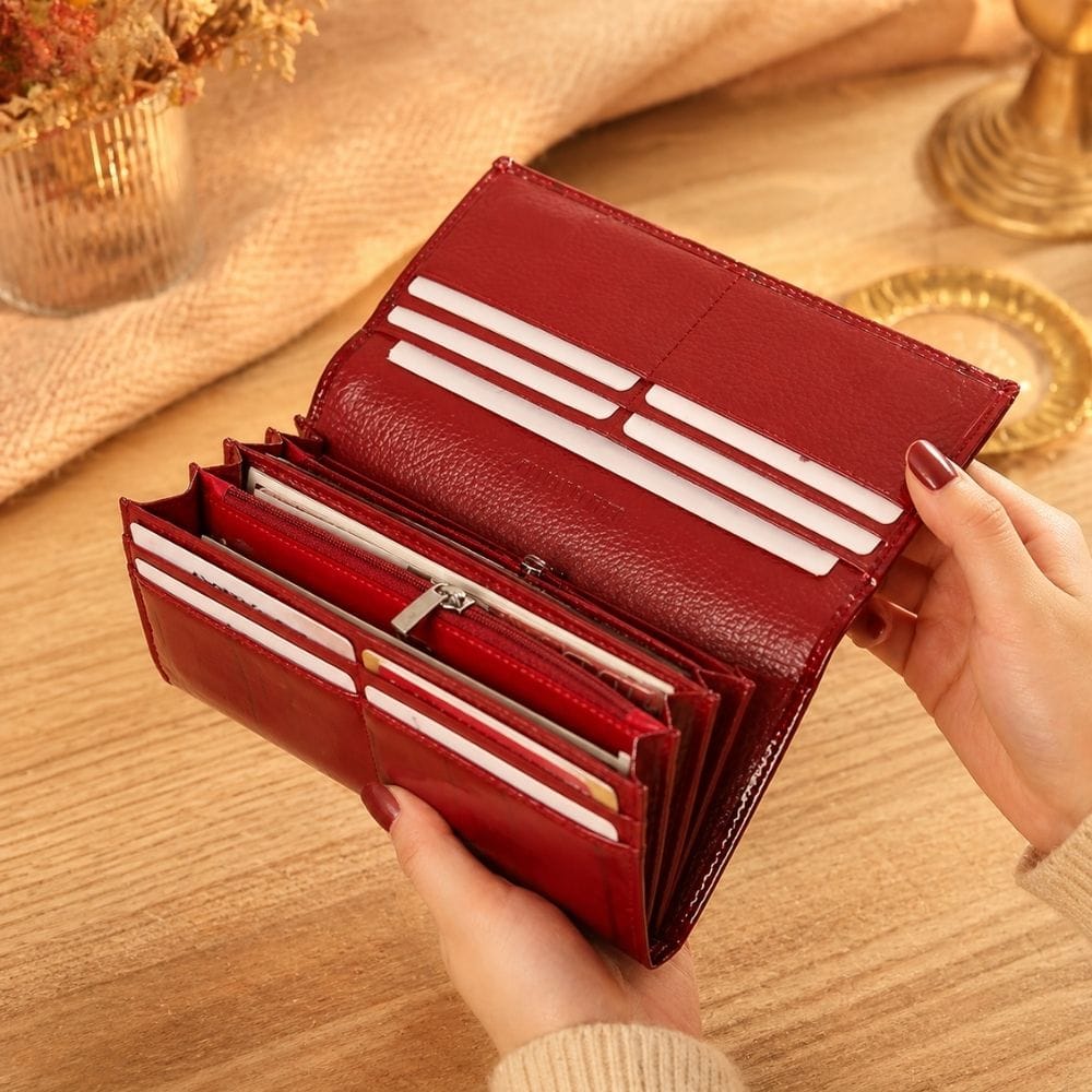 Porte Feuille Femme Rouge | Avelia