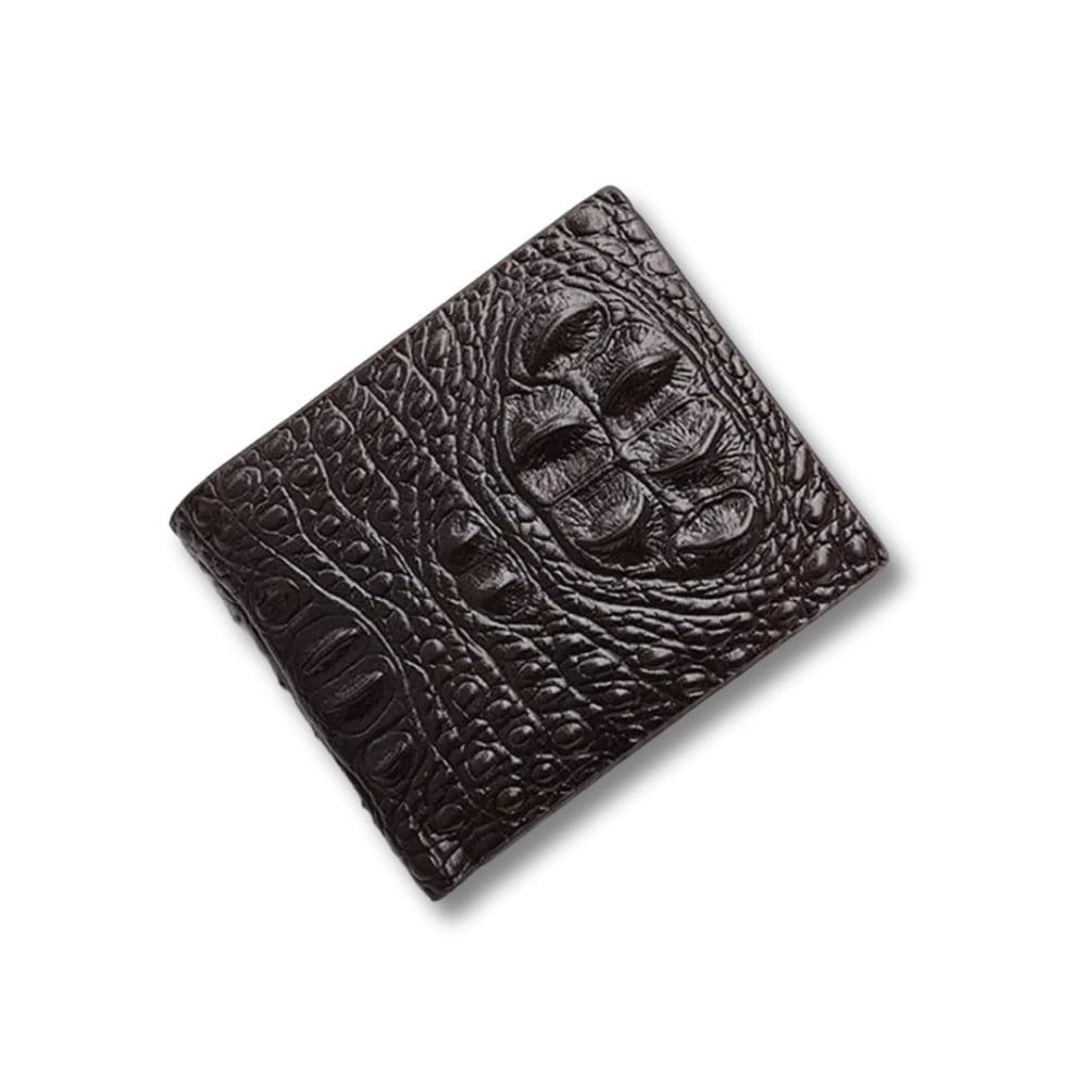 Porte Feuille Homme Peau de Crocodile Noir | Varen Café