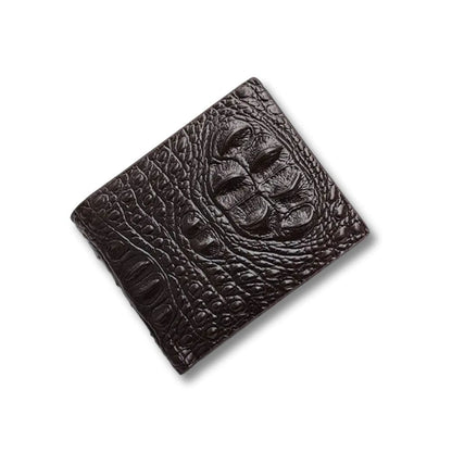 Porte Feuille Homme Peau de Crocodile Noir | Varen Café