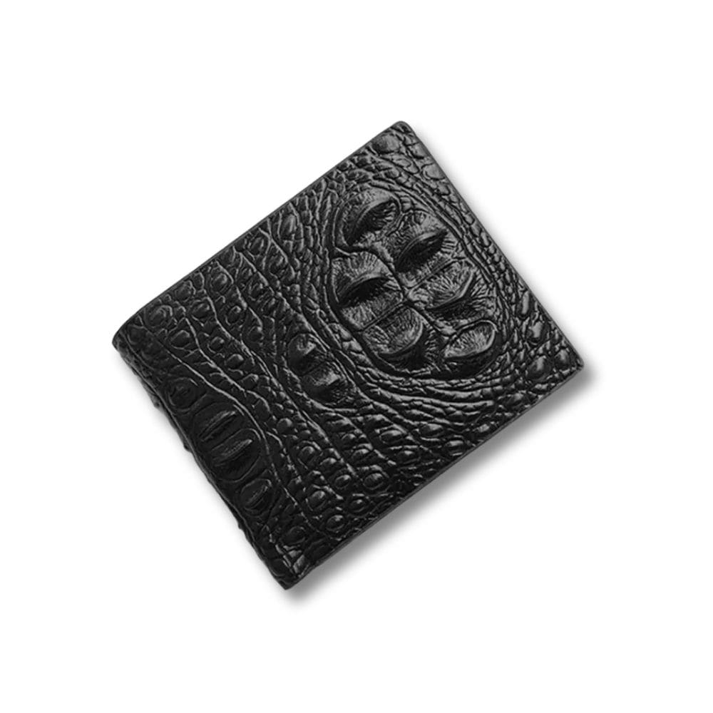 Porte Feuille Homme Peau de Crocodile Noir | Varen Noir