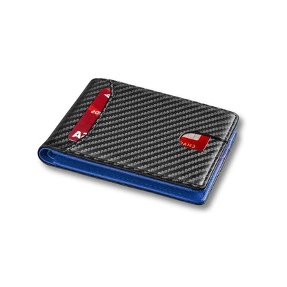 Porte Feuille Ultra Fin | Zarek Carbon Bleu