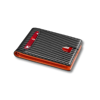 Porte Feuille Ultra Fin | Zarek Carbon Orange