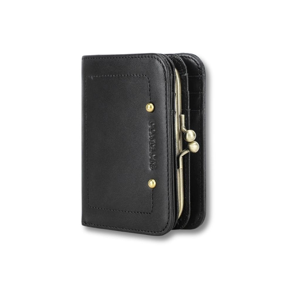 Porte Monnaie Compact Femme | Aria Noir