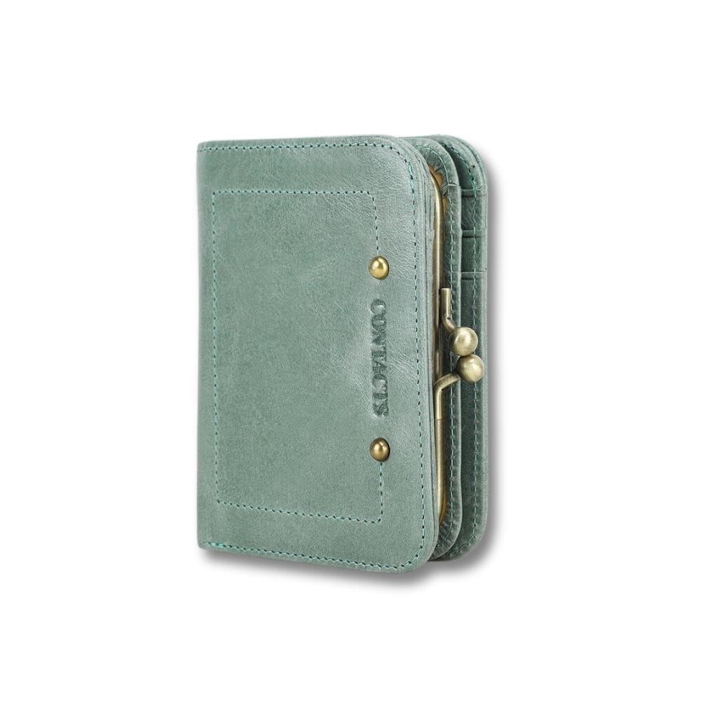 Porte Monnaie Compact Femme | Aria Vert