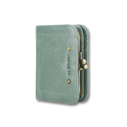 Porte Monnaie Compact Femme | Aria Vert