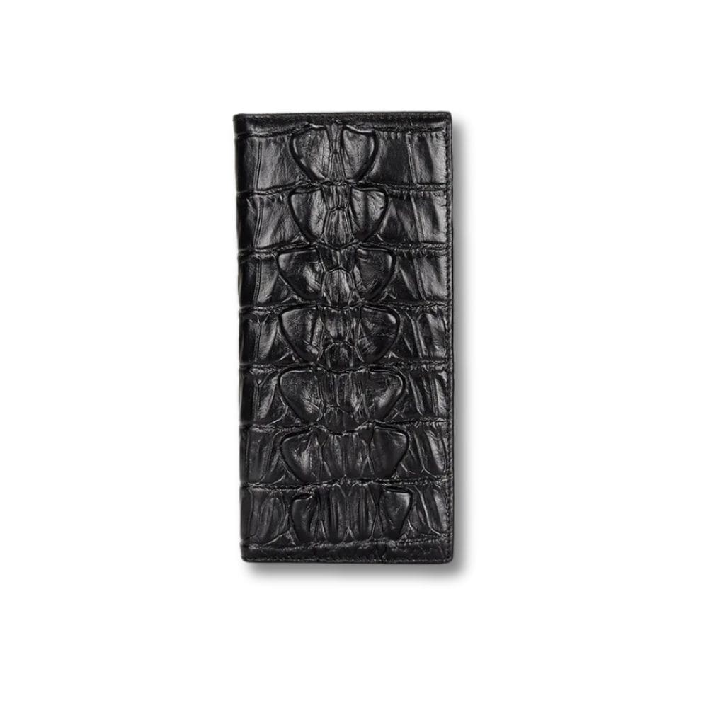 Porte Monnaie Crocodile | Navor Noir Long