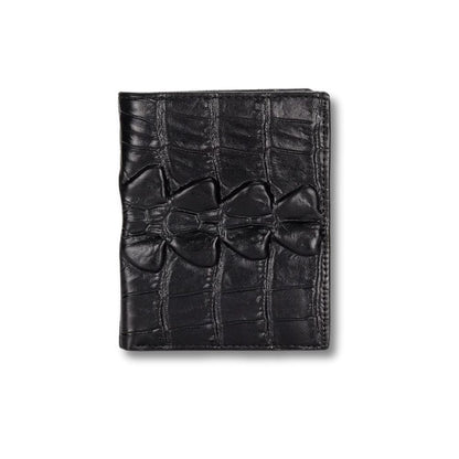 Porte Monnaie Crocodile | Navor Noir Vertical