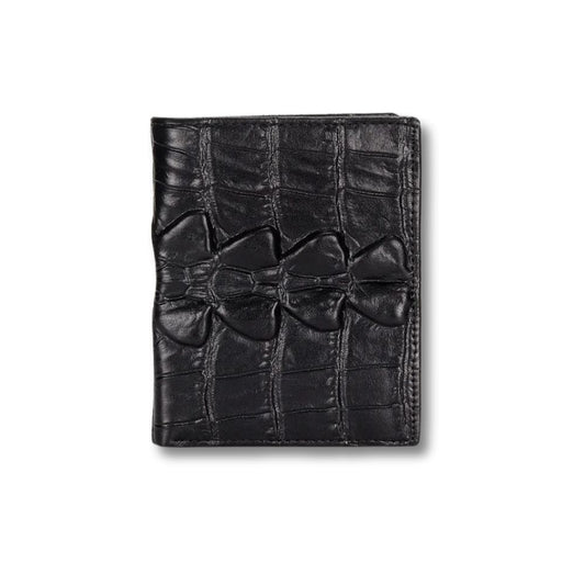 Porte Monnaie Crocodile | Navor Noir Vertical