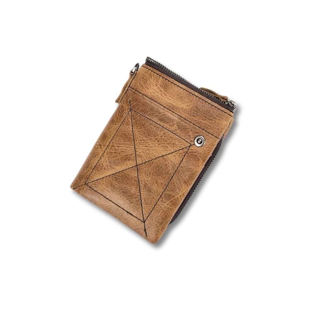Porte Monnaie Cuir Marron Homme | Joren Kaki