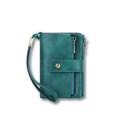 Porte monnaie en Cuir femme | Isora Bleu