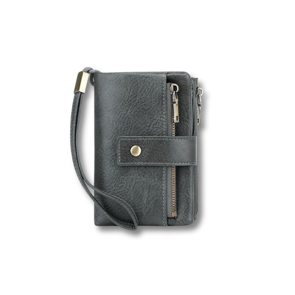 Porte monnaie en Cuir femme | Isora Gris