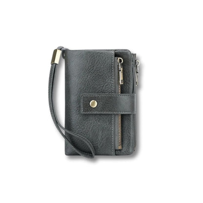 Porte monnaie en Cuir femme | Isora Gris