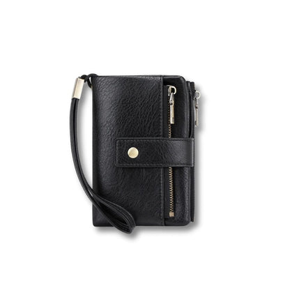Porte monnaie en Cuir femme | Isora Noir