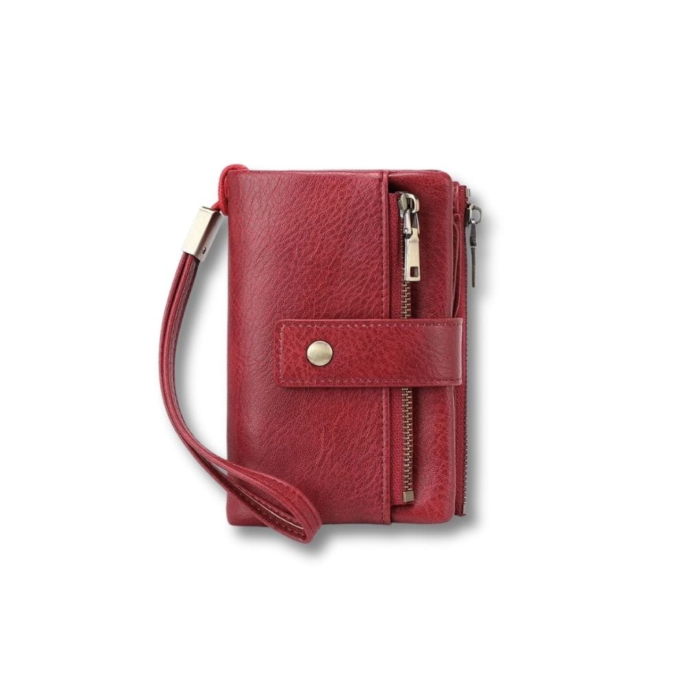 Porte monnaie en Cuir femme | Isora Rouge