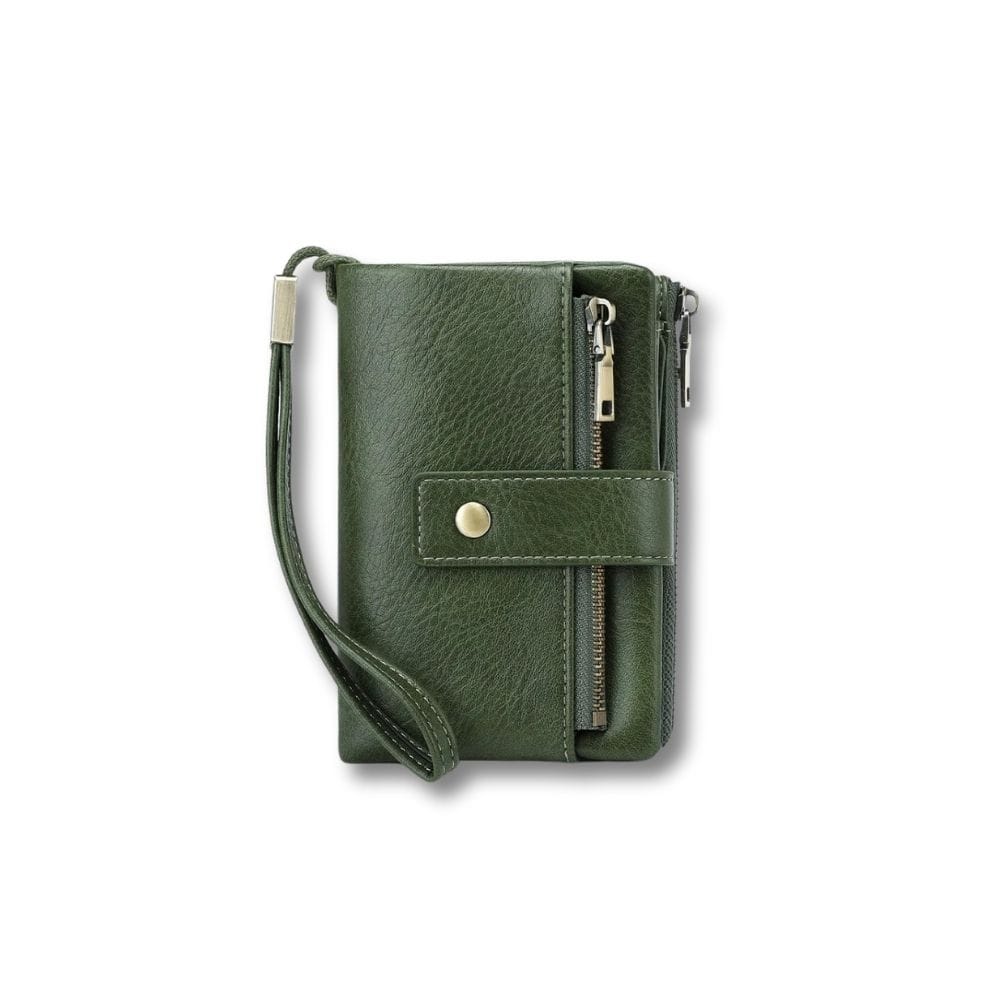 Porte monnaie en Cuir femme | Isora Vert