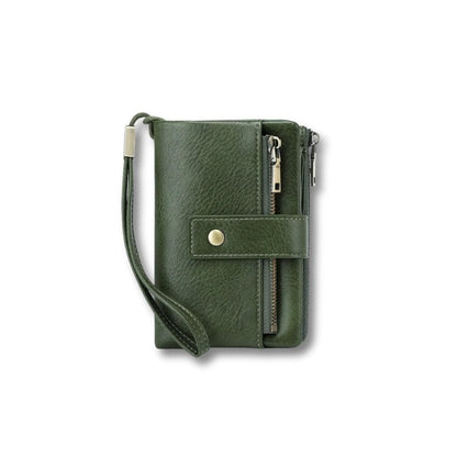 Porte monnaie en Cuir femme | Isora Vert