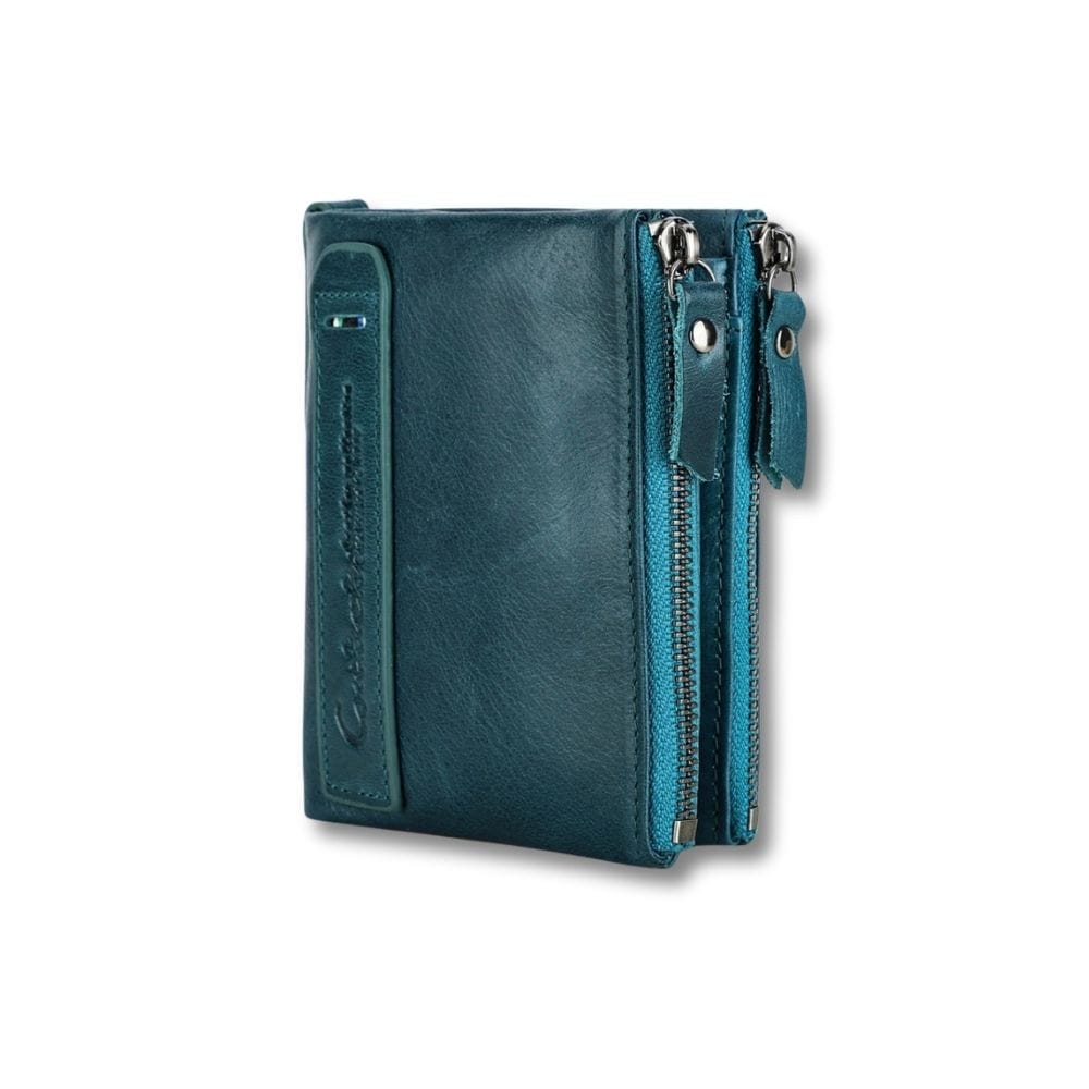 Porte-Monnaie Femme Cuir Souple | Liora Bleu