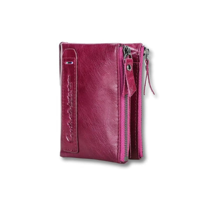Porte-Monnaie Femme Cuir Souple | Liora Rose Foncé