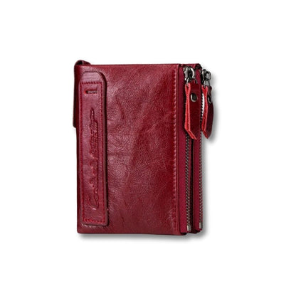 Porte-Monnaie Femme Cuir Souple | Liora Rouge