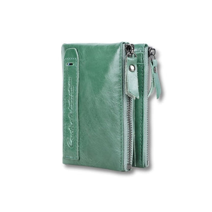 Porte-Monnaie Femme Cuir Souple | Liora Vert Pin