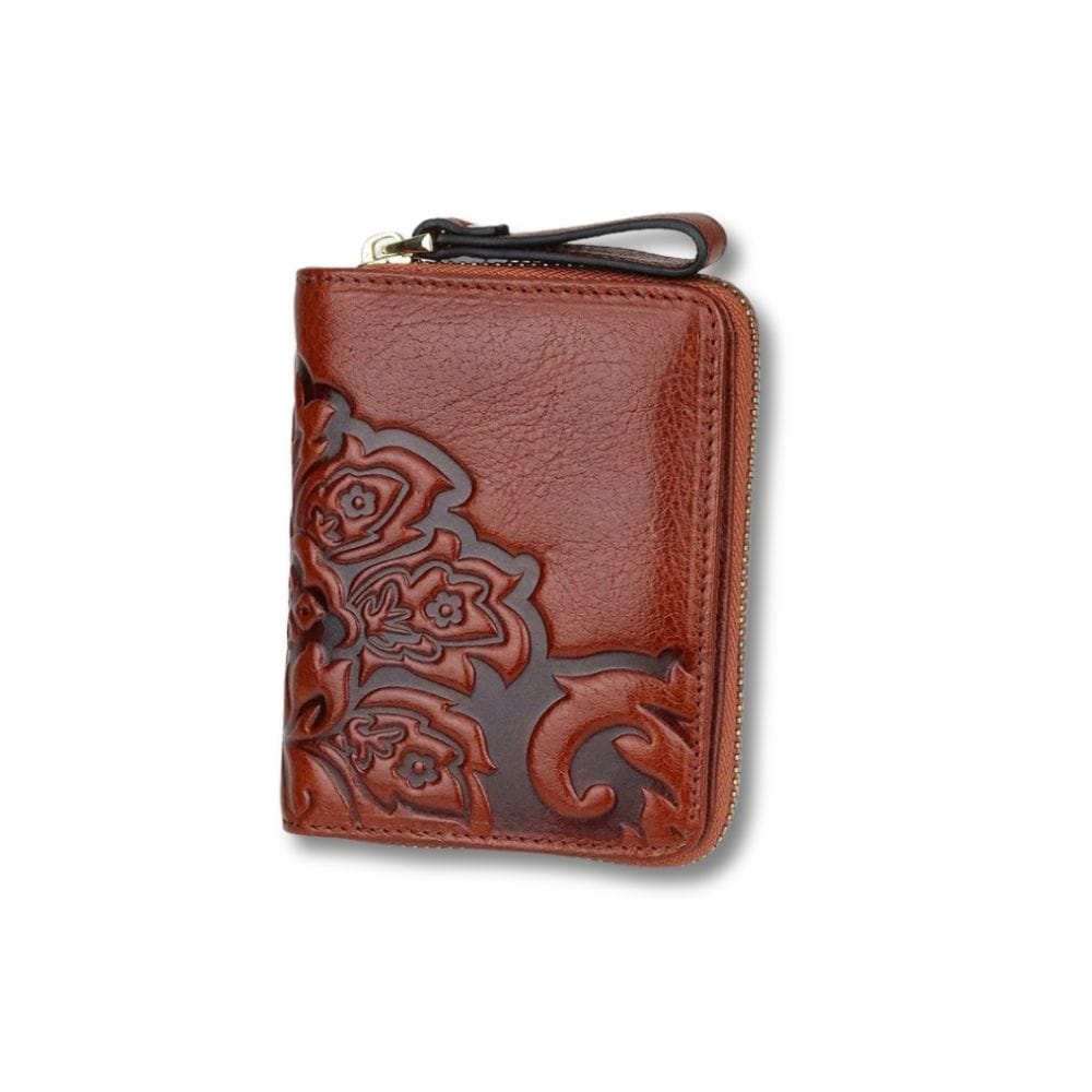 Porte Monnaie Femme Rouge | Noara Marron