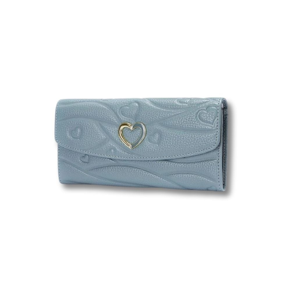 Porte Monnaie Long en Cuir Femme | Serina Bleu