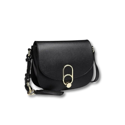 Sac à Main Cuir Grainé | Signature Noir