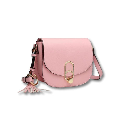 Sac à Main Cuir Grainé | Signature Rose