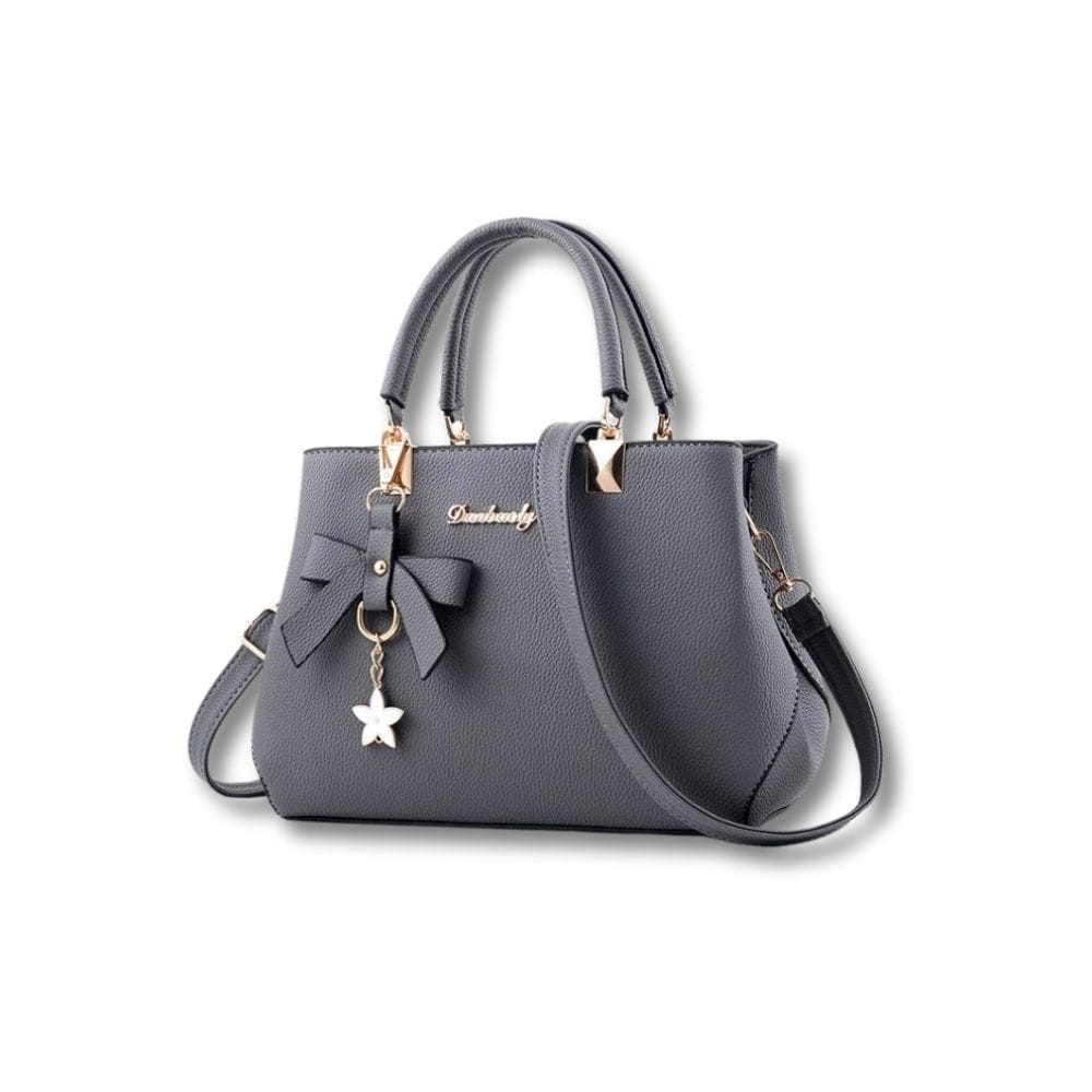 Sac à Main en Bandoulière Cuir | Élise Gris clair