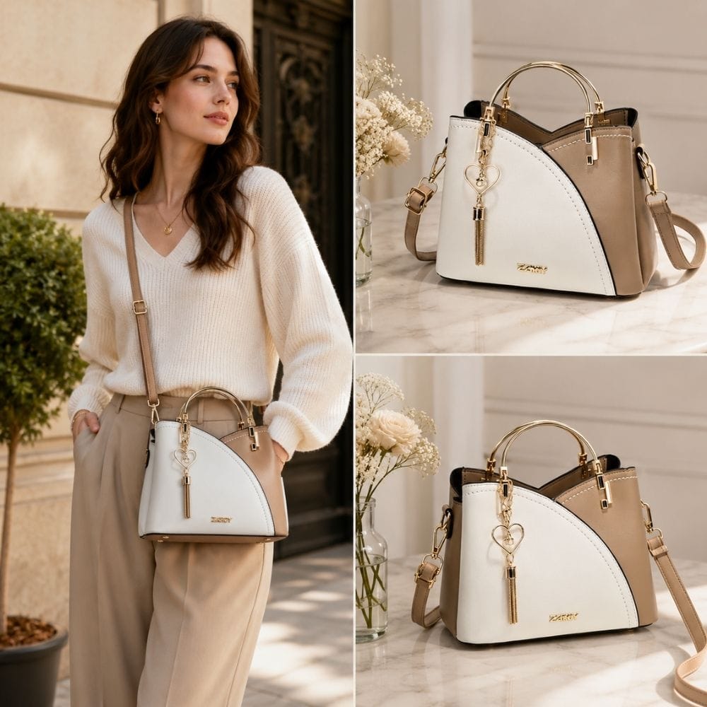Sac à Main en Cuir Camel | Alix