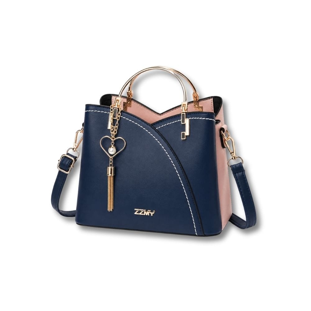 Sac à Main en Cuir Camel | Alix Bleu